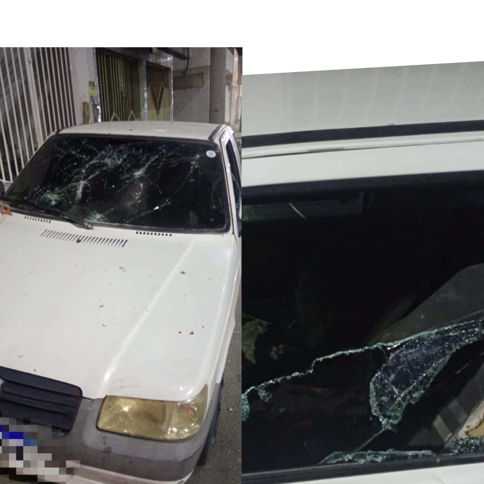 Veículo tem vidros destruídos durante tentativa de invasão no em Conceição do Coité