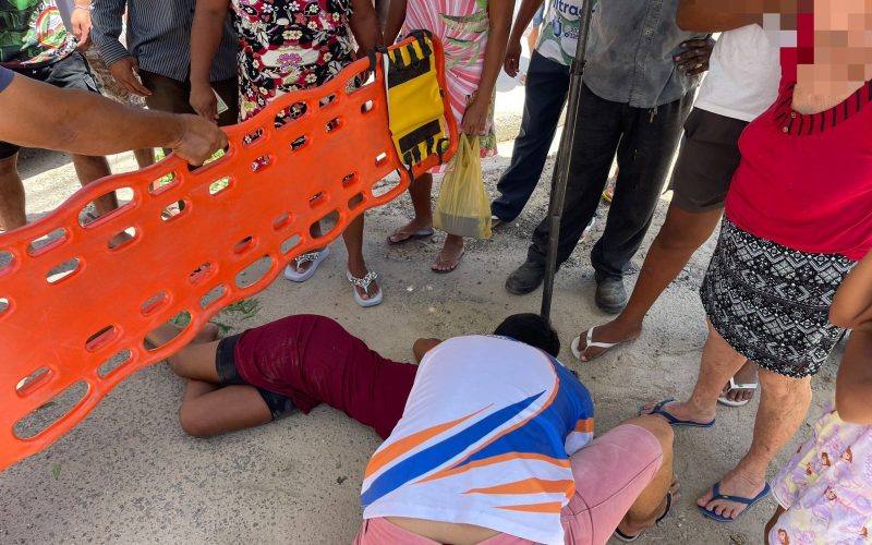 Duas jovens ficam feridas após colisão frontal entre motos no bairro Casas Populares em Conceição do Coité