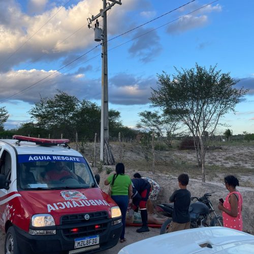 Mãe e filha ficam feridas após acidente de moto na zona rural de Conceição do Coité