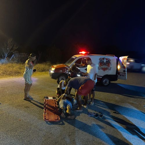 Dois homens ficam feridos em colisão entre motos na BA-411 entre o distrito de Salgadália e Conceição do Coité