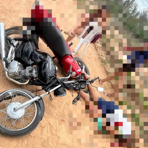 Homem tem suspeita de traumatismo craniano após colisão entre motos em Conceição do Coité; outra vítima sofreu escoriações leves