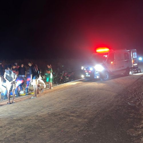 Motociclista fica ferido após colisão entre duas motos na entrada do distrito de Aroeira em Conceição do Coité
