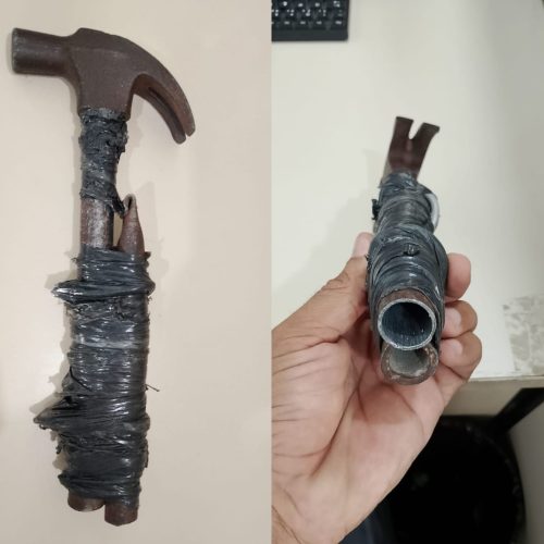 PM prende homem com arma artesanal feita com martelo em Conceição do Coité
