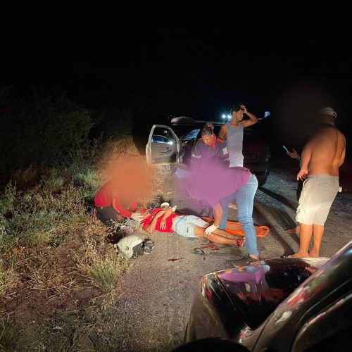 Motociclista fica ferido após colidir com vaca na BA-120, em Conceição do Coité