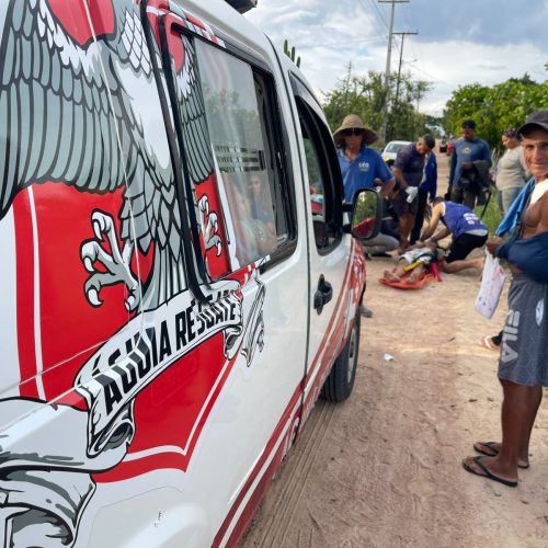 Adolescente fica ferido após perder controle de moto e cair na zona rural de Conceição do Coité