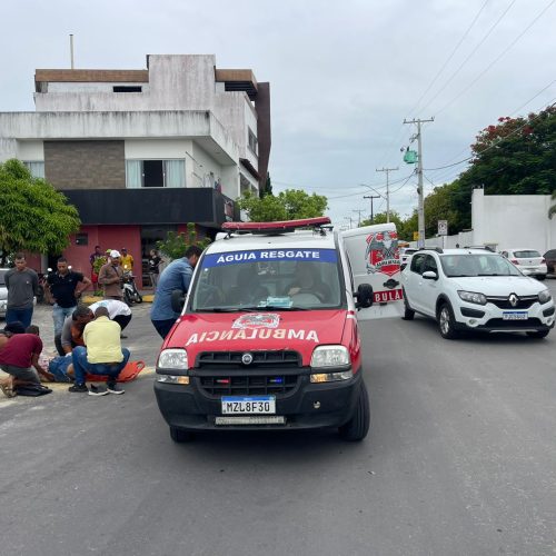 Passageira de mototáxi fica ferida em acidente com carro em Conceição do Coité