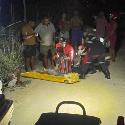 Motociclista fica ferido após perder o controle da moto no distrito de Salgadália em Conceição do Coité