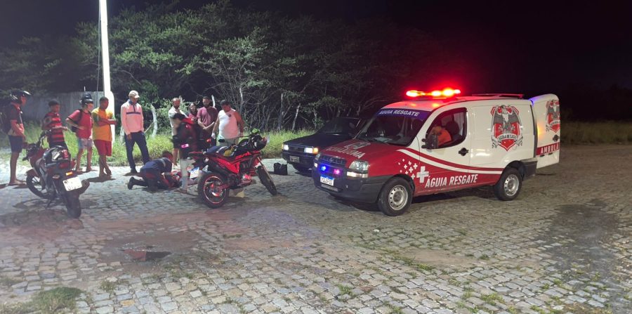 Jovem fica ferida em acidente de moto e aciona o próprio resgate na BA-409 (Coité X Serrinha)