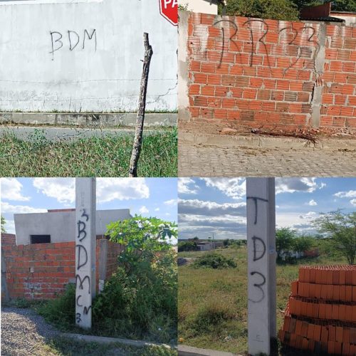 PM prende quatro suspeitos por pichações com referências a facções criminosas em Retirolândia