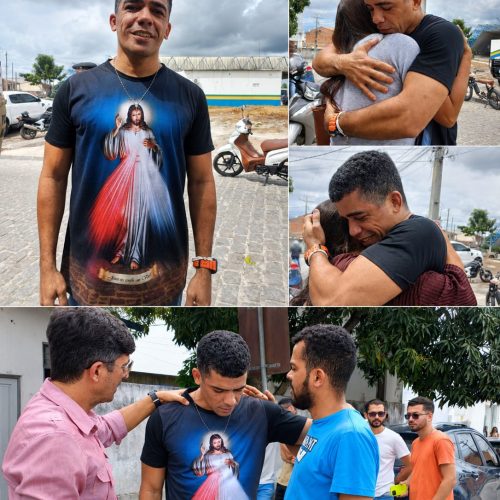 Com recepção calorosa e manifestações de apoio da população, policial militar suspeito de assassinar advogado retorna a Conceição do Coité saiba o motivo!