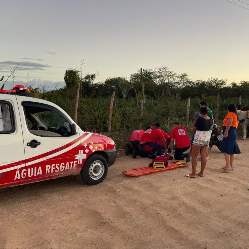 Jovem sofre lacerações após sela se soltar e provocar queda de cavalo em Conceição do Coité